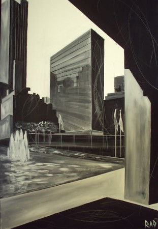 “City 3”acrilico su tela 120x80
